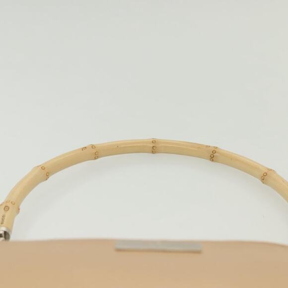 GUCCI Bamboo Shoulder Bag Leather Beige Silver 001 001 - Picture 8 of 16